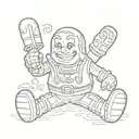 Gingerbread Man from shrek dead half alive tattoo design idea