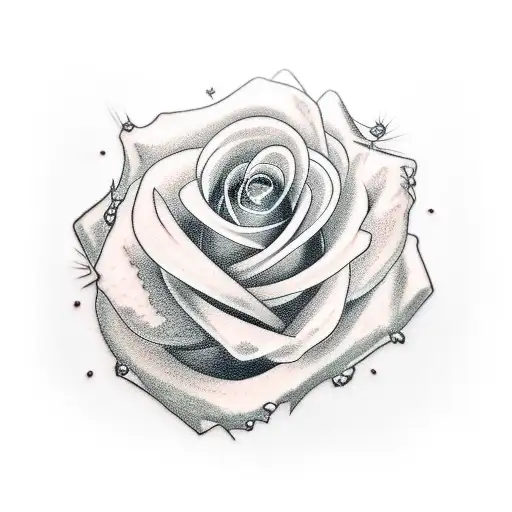  Sword Crown rose tattoo design idea
