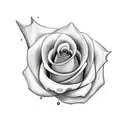  Sword Crown rose tattoo design idea