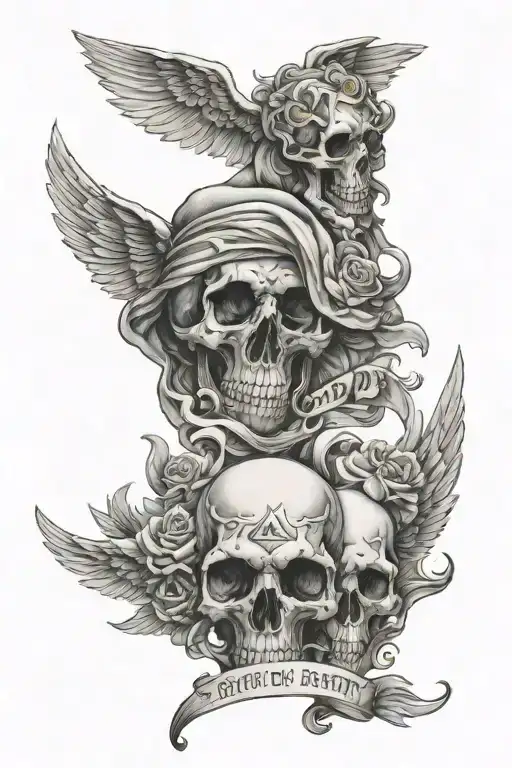 daddy don't forget to give heaven some hell tattoo design idea