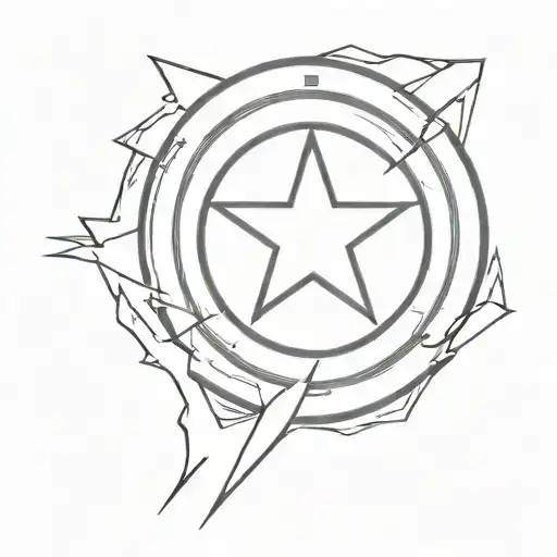 captain america shield  tattoo design idea