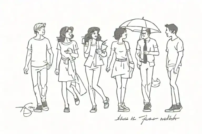 how i met your mother and friends tattoo  tattoo design idea