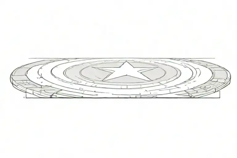 captain america shield  tattoo design idea