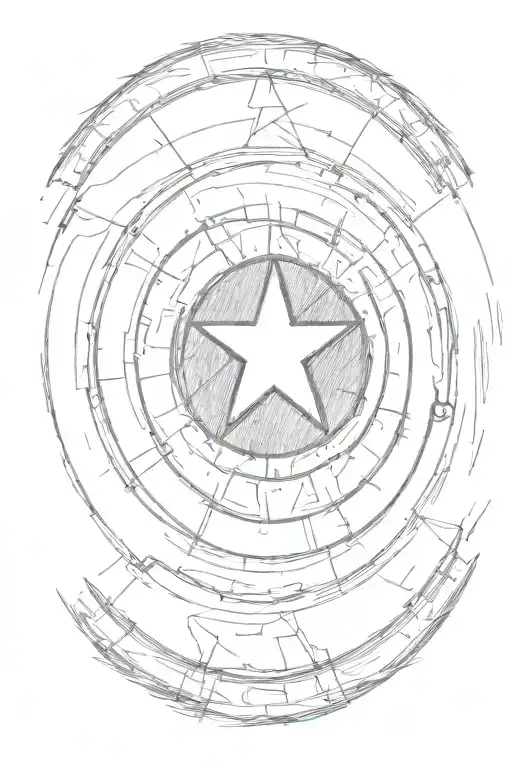 captain america shield  tattoo design idea