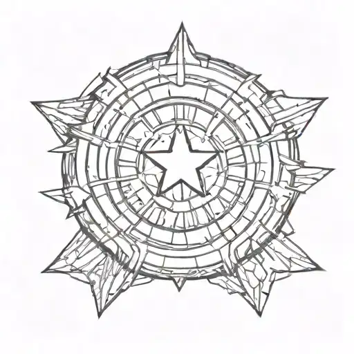 captain america shield  tattoo design idea