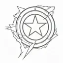 captain america shield  tattoo design idea