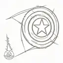 captain america shield  tattoo design idea