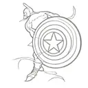 captain america shield  tattoo design idea