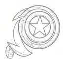 captain america shield  tattoo design idea