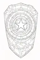 captain america shield  tattoo design idea