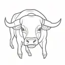 simple minimalist bull zodiac tattoo tattoo design idea