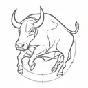 simple minimalist bull zodiac tattoo tattoo design idea