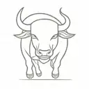 simple minimalist bull zodiac tattoo tattoo design idea