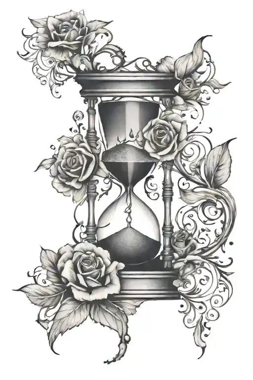 hourglass  tattoo design idea