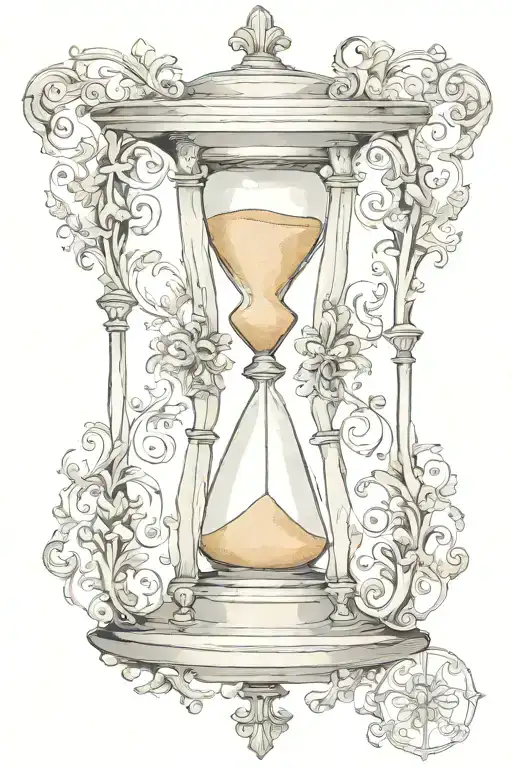 hourglass  tattoo design idea
