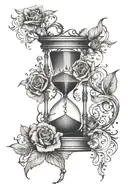 hourglass  tattoo design idea