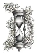 hourglass  tattoo design idea