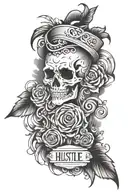 hustle tattoo design idea