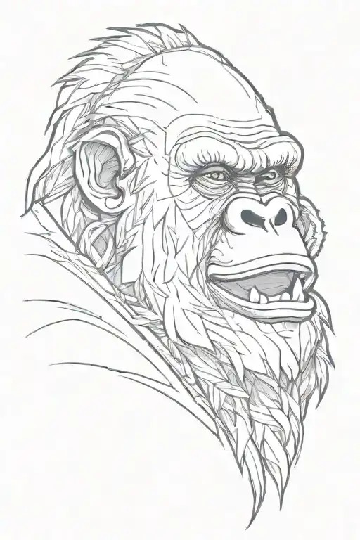 hip hop gorila artist rapujuci tattoo design idea