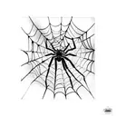 Spider web on the knee that a spider is walking on and Spiderman is hanging from it tattoo design idea