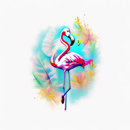 flamingo  tattoo design idea