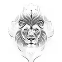 Vision for the Tattoo Design: Central Figure: The lion, positioned at the heart of the sleeve, exudes majesty and author tattoo design idea