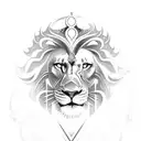 Vision for the Tattoo Design: Central Figure: The lion, positioned at the heart of the sleeve, exudes majesty and author tattoo design idea