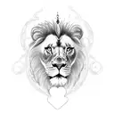 Vision for the Tattoo Design: Central Figure: The lion, positioned at the heart of the sleeve, exudes majesty and author tattoo design idea
