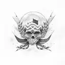 American flag with bald eagal tattoo design idea