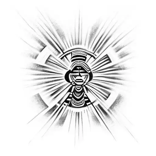 indigenous art tattoo design idea