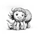 the kraken captured the little sheep. tattoo design idea