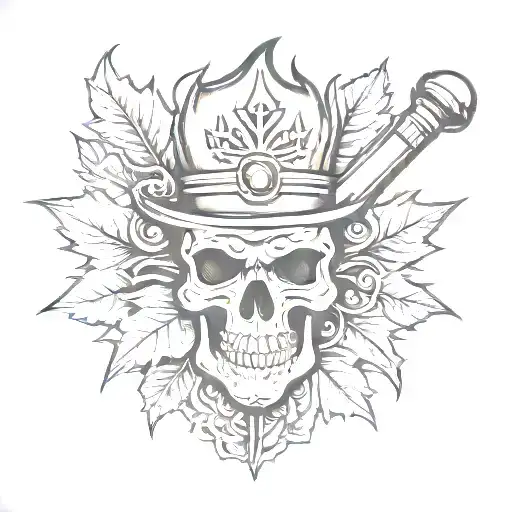 skull piston rod canada maple leaf trinidad tattoo design idea