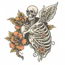 broken collar bone, collapsed lung tattoo design idea