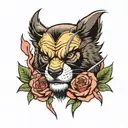 wolverine logan claws with rose intertwined tattoo design idea