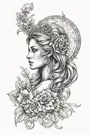 virgo tattoo design idea