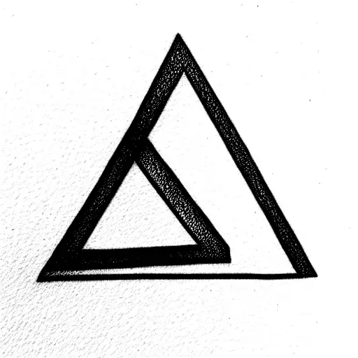 triangle of friends tattoo design idea