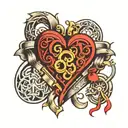 hearts and locks symbolizing the complexity tattoo design idea