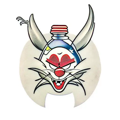 looney tunes, devil  tattoo design idea