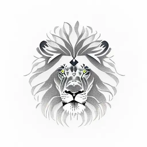 Lion gypsy poker cards Jack and five tattoo design idea
