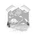 mountain and joy tattoo design idea