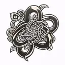 celtic love knot tattoo design idea