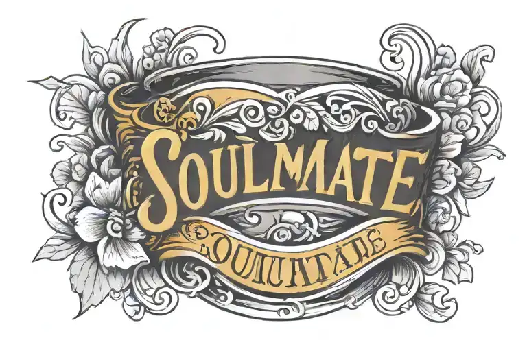 wedding band with wife's name Erica and word soulmate with a Tennessee T in it tattoo design idea