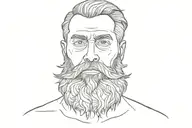 a bearded man with a beard tattoo design idea