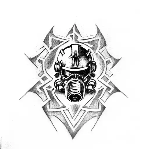 Fallout Brotherhood of steel tattoo  tattoo design idea