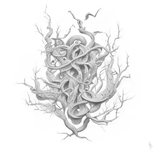 earthy wrap around vine tattoo tattoo design idea