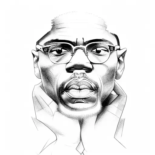 Malcolm x tattoo design idea
