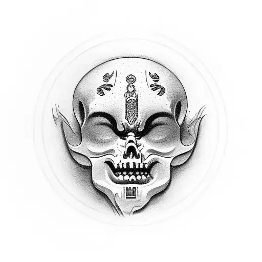 maya god tattoo design idea