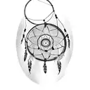 dead father memory with a dream catcher in it tattoo design idea