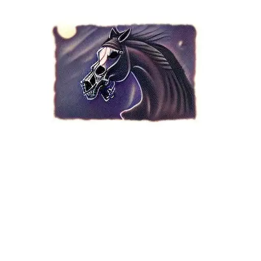 a skeleton riding a horse tattoo design idea