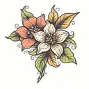 tiny flower tattoo design idea